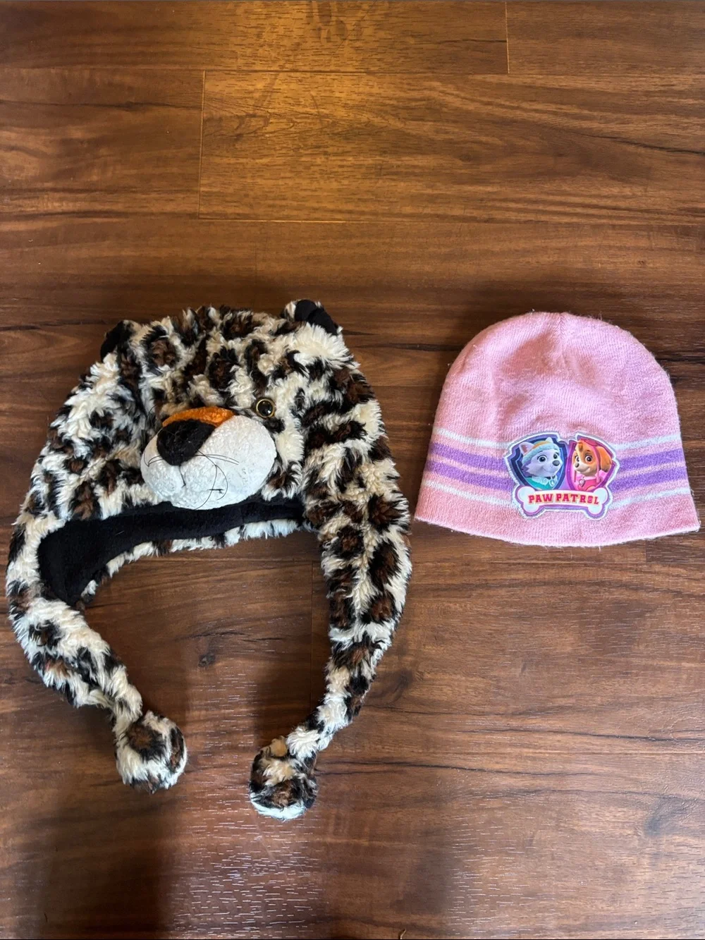 PAW Patrol Pink Knit Beanie and Leopard Plush Animal Hat